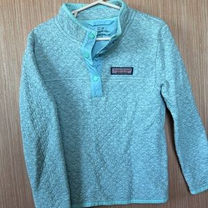 Size 7-8 Vineyard Vines Girls Pullover 3 button sweatshirt
